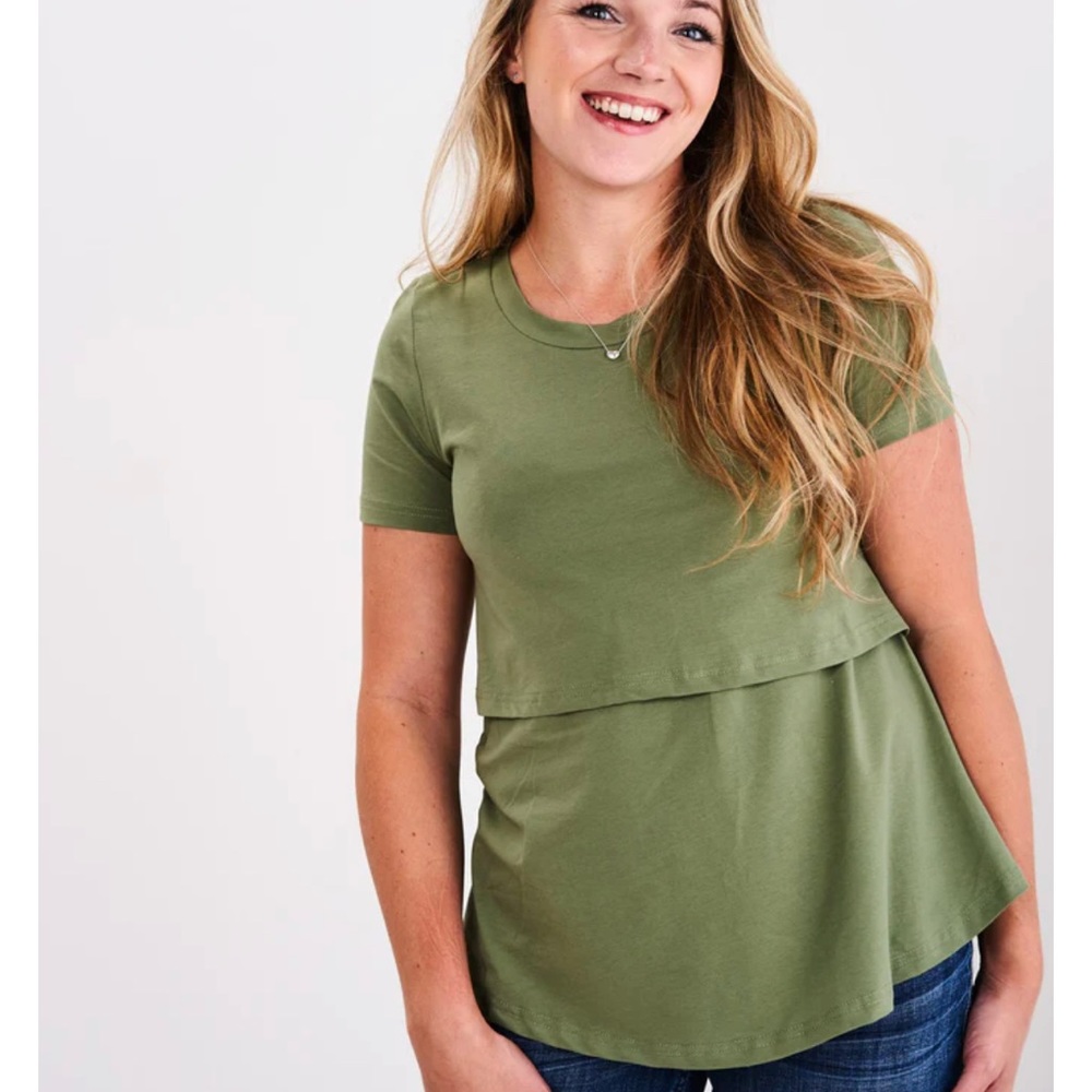Latched Mama Cotton SwingNursing Tee - Olive